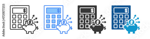 Expense Icon Set Multiple Style Collection