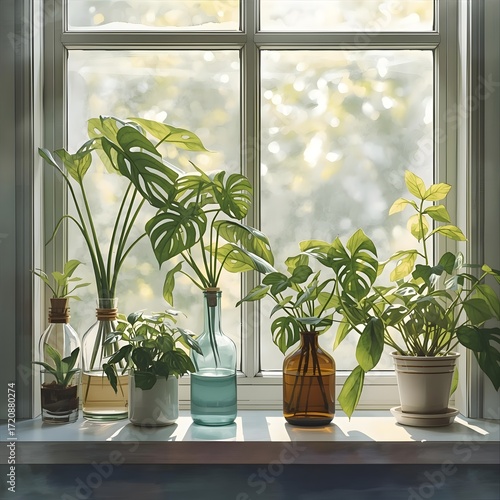 Flower in window