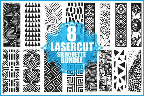 Geometric Cutout Silhouette Bundle