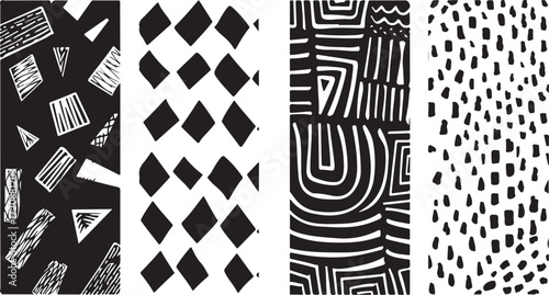 Geometric Cutout Silhouette Bundle