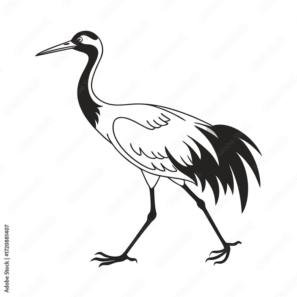 Obraz premium heron on a white background