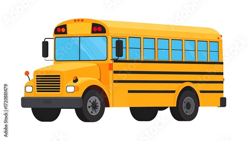 Yellow school bus illustration