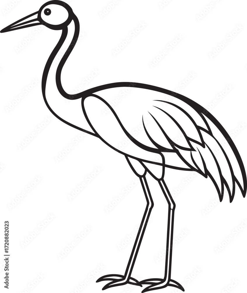 Fototapeta premium heron on a white background