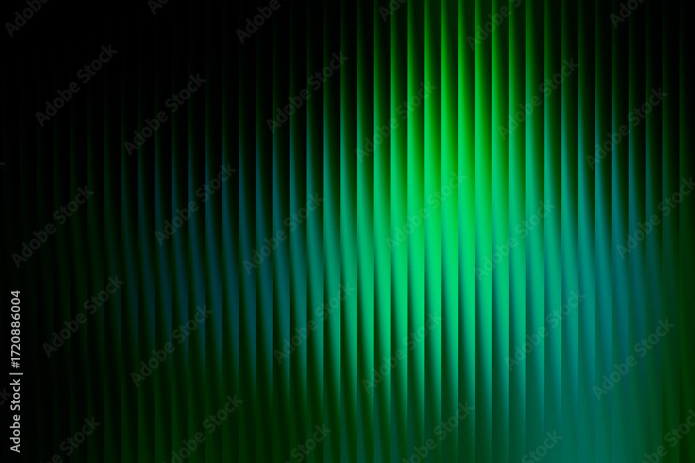 Fototapeta premium Green Blue Glass Effect Stripe Texture Background with Modern Gradient Light, Futuristic Wave Pattern for Digital Design and Creative Projects