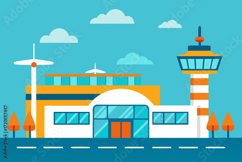 vector illustration of a cafe