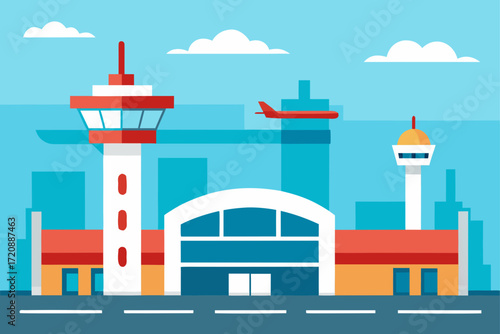 vector illustration of industrial building