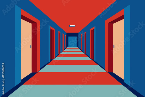 corridor with red carpet