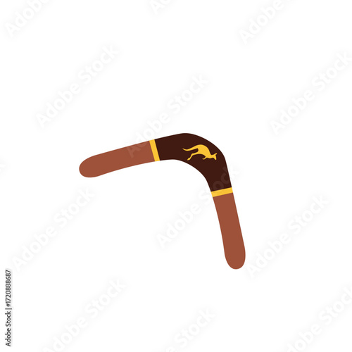 aboriginal boomerang design vector illustration clipart isolated on white background