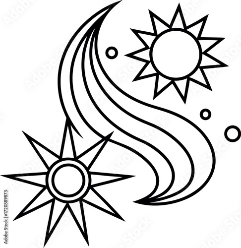 black and white compass