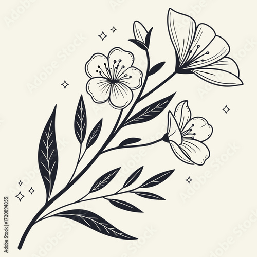 abstract floral background with flowers