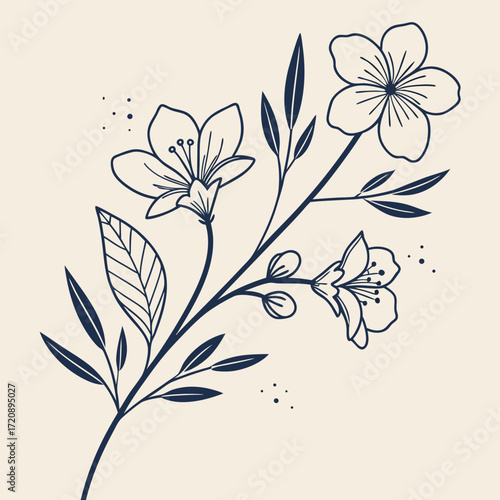 abstract floral background with flowers