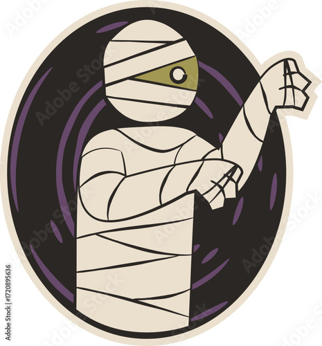 Mummy Zombie Vector Illustration