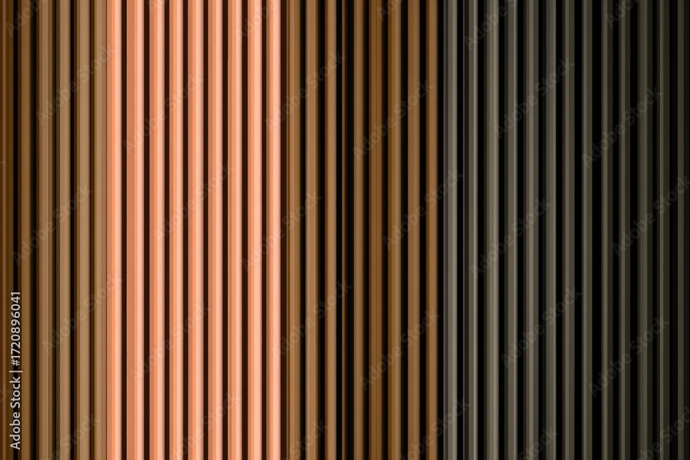 Obraz premium A vertically striped design features a smooth gradient of earthy tones, transitioning from light peach to dark gray.