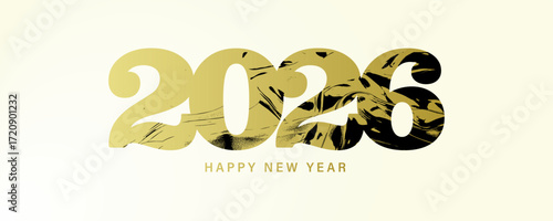 happy new year 2026 banner design, new year greeting card, party invitation card for new year event, social media or website header banner