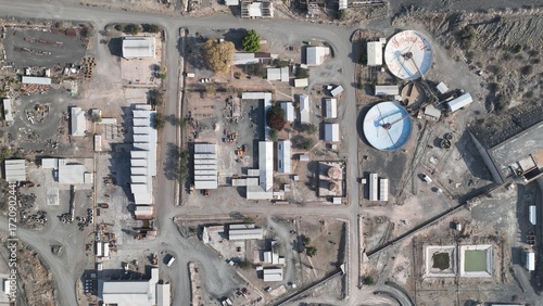 Letlhakane Diamond mine processing plant in Central Botswana, Africa