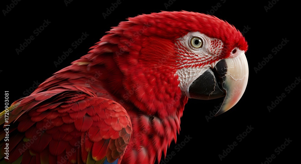 Fototapeta premium Red macaw close up
