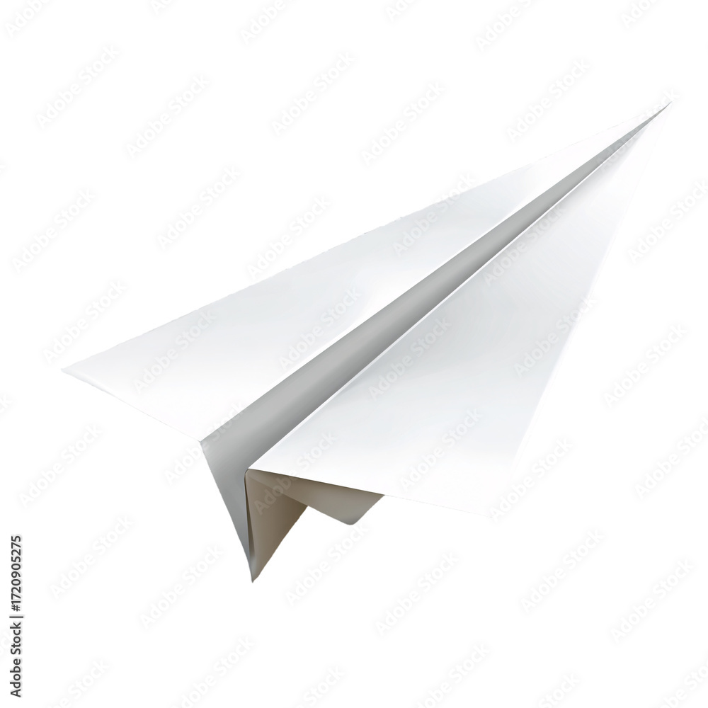 Fototapeta premium Paper Airplane isolated on transparent background