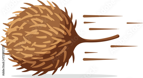 Tumbleweed blowing in the wind, perfect for westernthemed designs, desert illustrations, and quirky outdoor scenes in need of a unique touch.