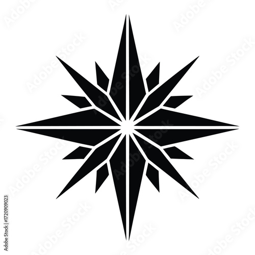 bethlehem star silhouette vector illustration