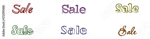 Colorful sale text for retail promotions - fully editable and customizable