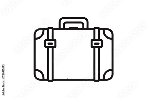 Vintage Suitcase Icon Travel, Journey, Adventure, Retro Luggage