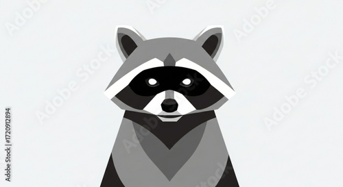 Illustration of a cute raccoon animal vector graphic design for kids and wildlife enthusiasts artwork drawing