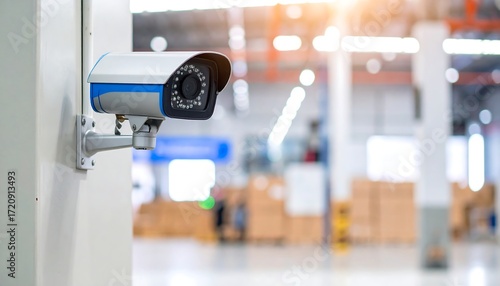 Security camera in warehouse