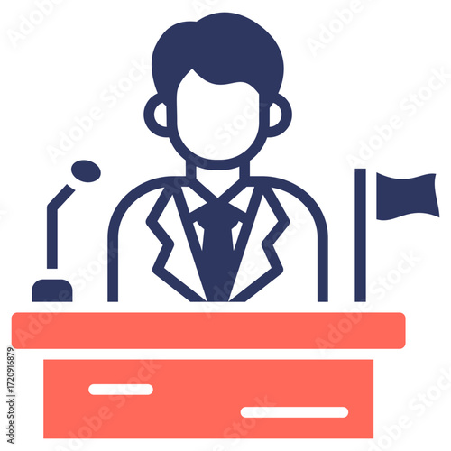 President glyph color icon
