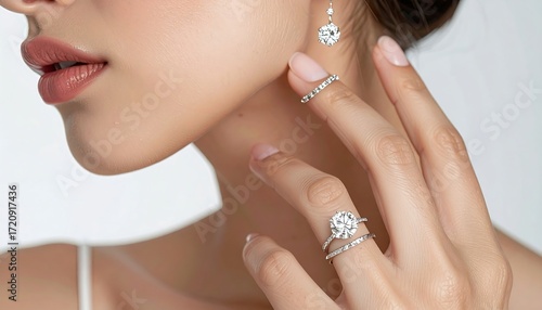 Close-up woman jewelry