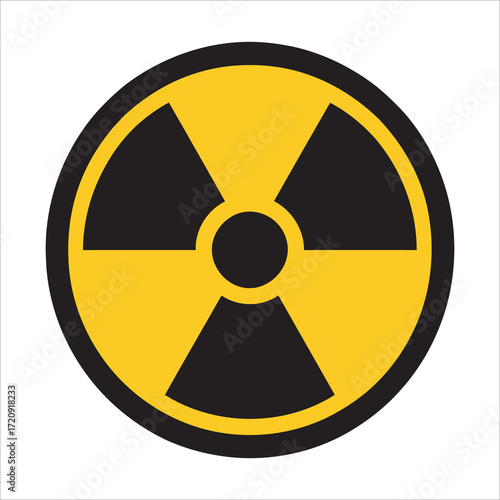Classic Radiation Hazard Warning Symbol Vector