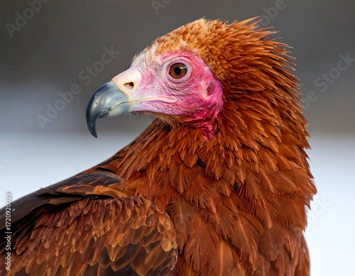 Close-up of a reddish-brown bird