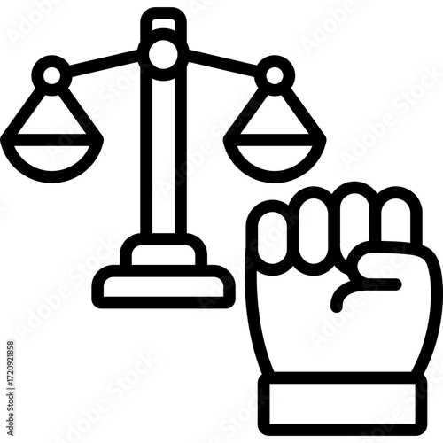 Democracy line icon