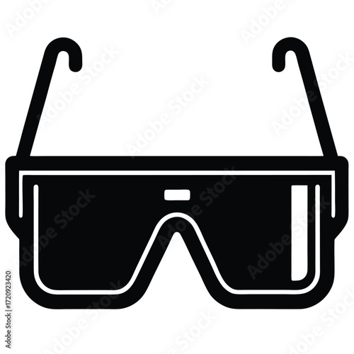 smart glasses silhouette vector illustration