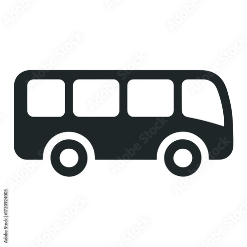 Bus icon transportation, vehicle, travel, tourism, public, service, school, transport, journey, trip, automobile, coach, minibus, shuttle, van, motor