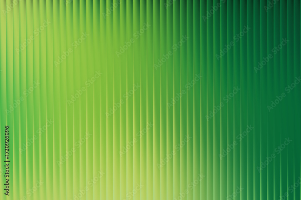 Obraz premium Abstract green vertical ribbed pattern with gradient background