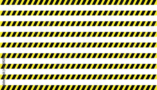 Black yellow striped caution tape hazard warning danger safety barrier lines background pattern design