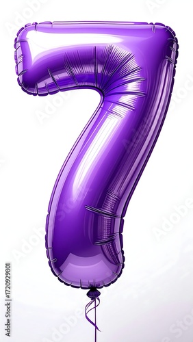 Purple balloon number seven