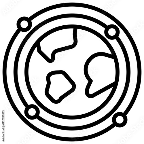 Orbit Earth Icon