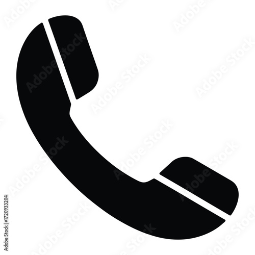 Phone receiver icon symbol of communication, call, contact, and support simple vector illustration of a telephone handset or receiver