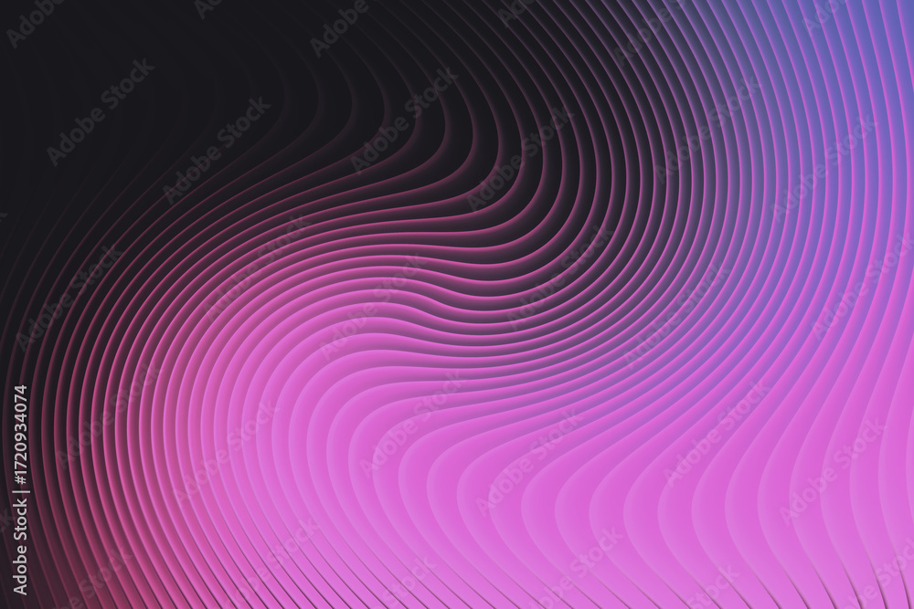 Obraz premium Abstract swirling lines with a gradient from black to pink and purple