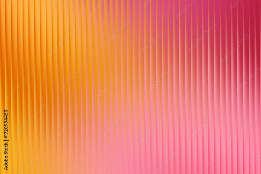 Obraz premium Vertical ribbed texture with orange and pink gradient background