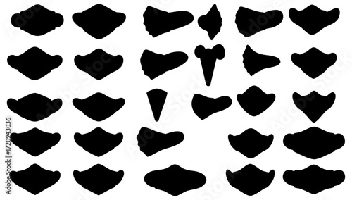 Silhouette Isolated Webbed Footprint Illustration Animal Track Wildlife Element Shape