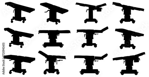 Silhouette Surgical Table Bed Operation Equipment Medical Examination Hospital Furniture