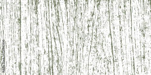 Textured brown and weathered green wood grain on a rough, dirty, old wall
