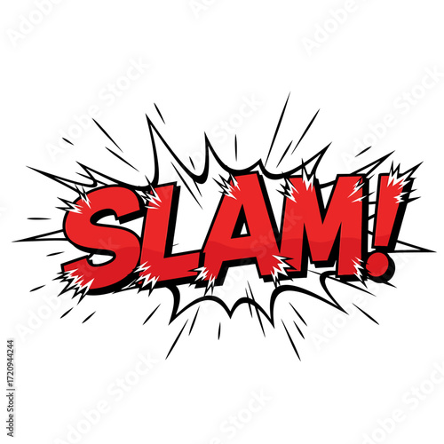 Comic Book Style "SLAM!" Explosion Graphic Element