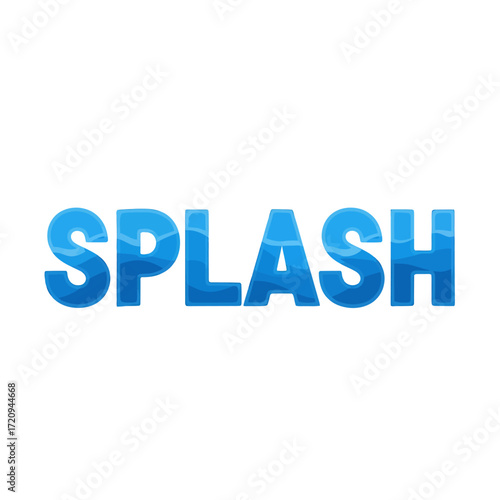 Blue Water Splash Text Effect Graphic Illustration