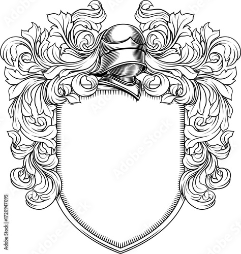 Coat of Arms Crest Knight M...