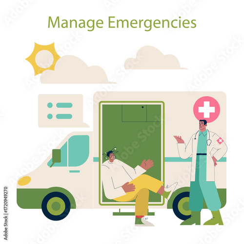 Medical Emergency Response with Doctor and Patient