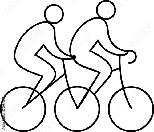 cyclist silhouette vector