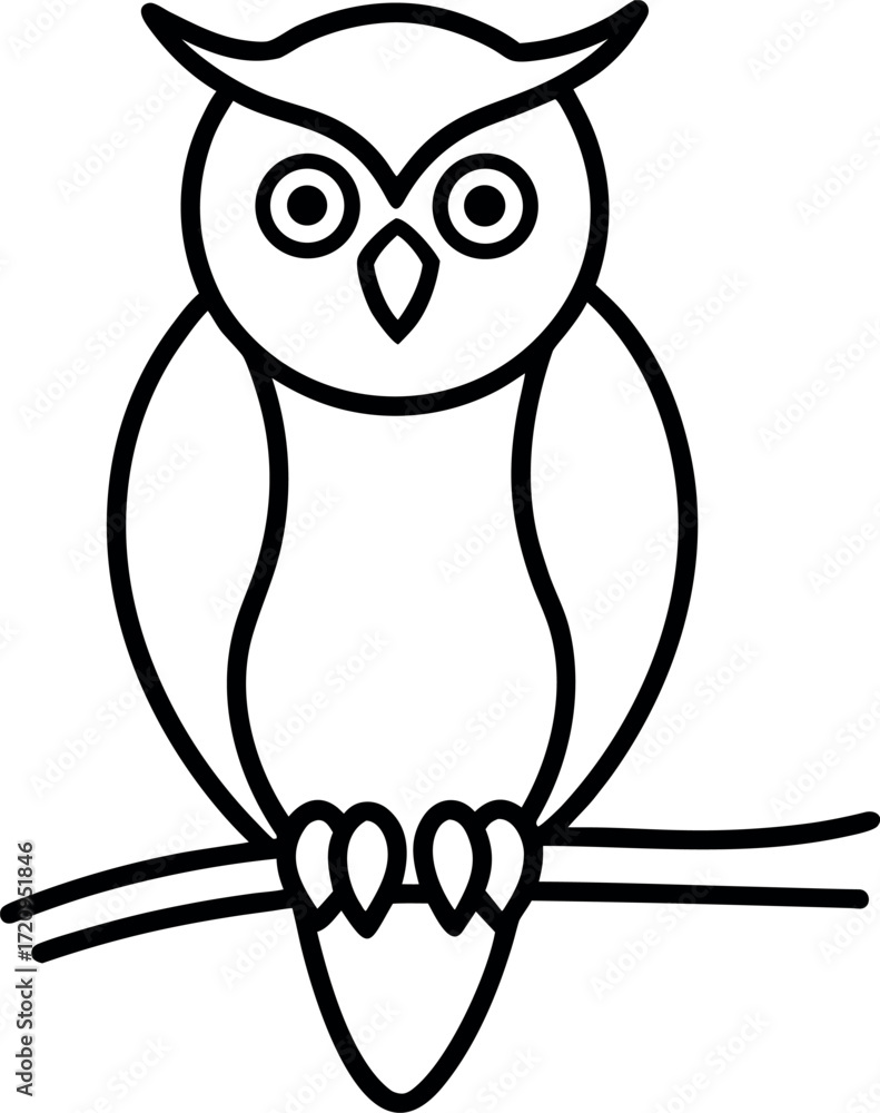 Obraz premium owl on white background